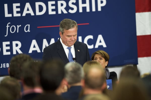Trump-Hillary win big, Jeb drops out