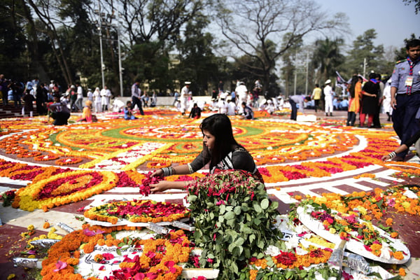 Amar Ekushey being observed paying tributes to language heroes