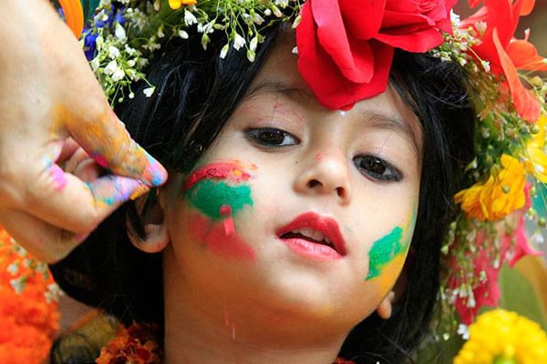 Pohela Falgun delight paints the city colorful