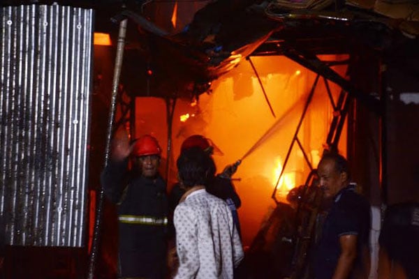 Karwan Bazar market fire doused