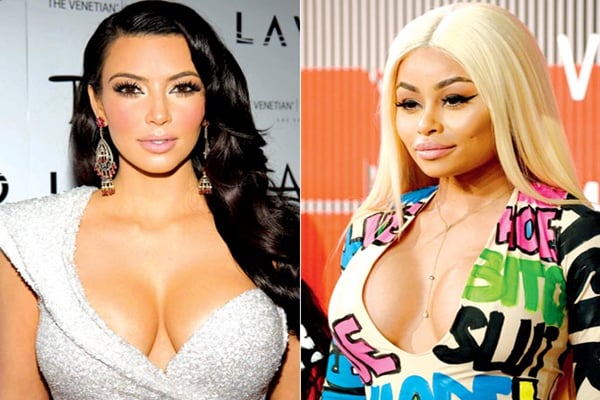 Kim Kardashian and Blac Chyna pout and make up