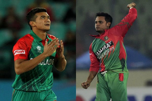 Taskin and Sunny cleared to bowl