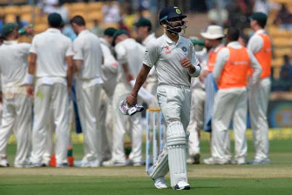 Hazlewood gets Kohli, India lead by 35 runs
