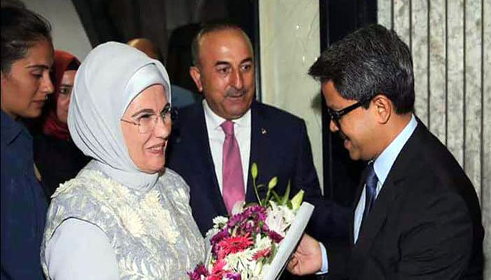 Turkish First Lady Emine Erdogan in city