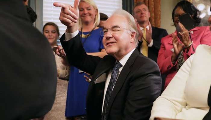 US health secretary Tom Price quits after plane scandal