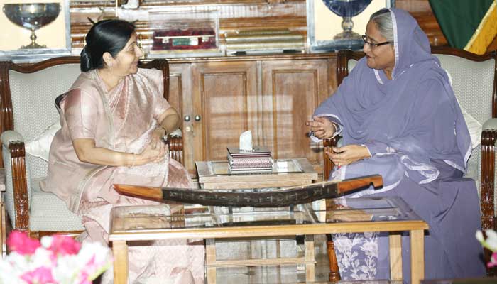 Myanmar must not punish innocent people: Sushma tells PM