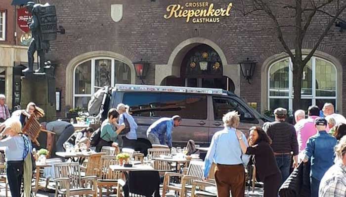 Two killed as van ploughs into crowd in Germany  