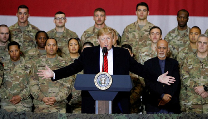 Trump visits troops in Afghanistan