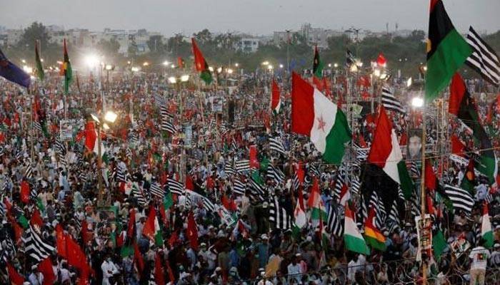 Mass rally for Pak PM Imran Khan's resignation