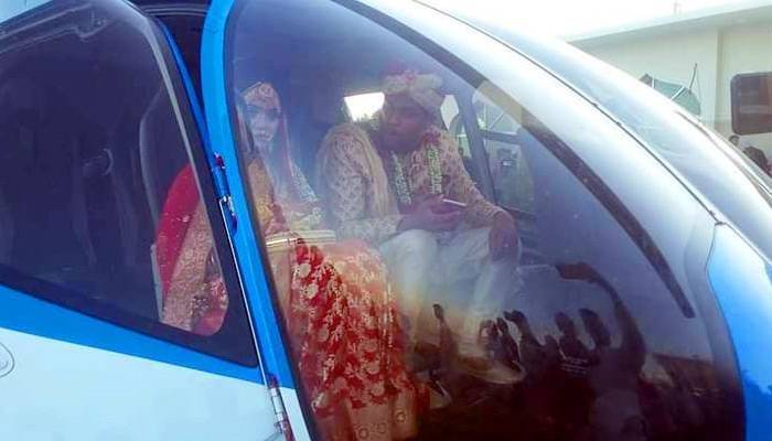BCL leader's helicopter ride to fetch bride