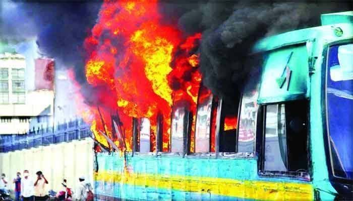 Bus Fire: 9 cases in 6 police stations, 25 arrested