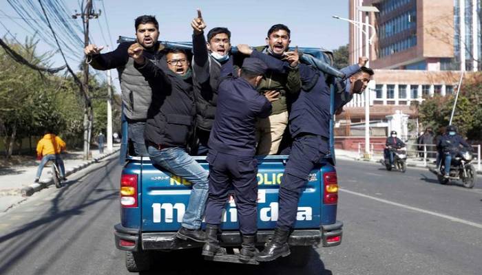 Hundreds protest against Nepal PM’s dissolution of parliament
