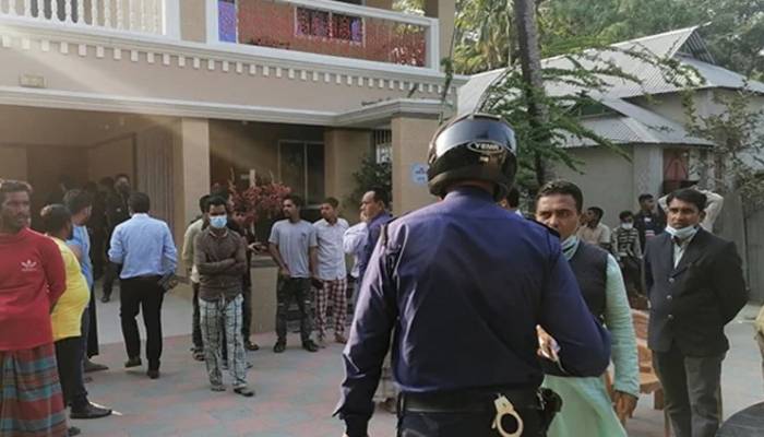 Attack on health secretary's house, AC (Land) thrown to pond by beating