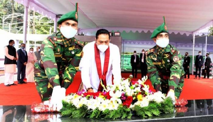 Rajapaksa pays homage to Bangabandhu
