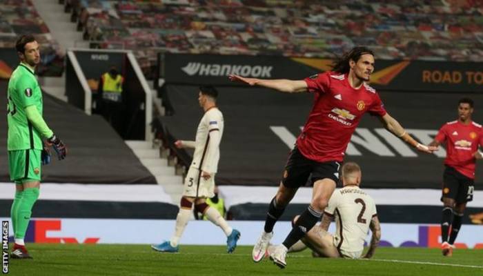 Man Utd score six in Europa League semi