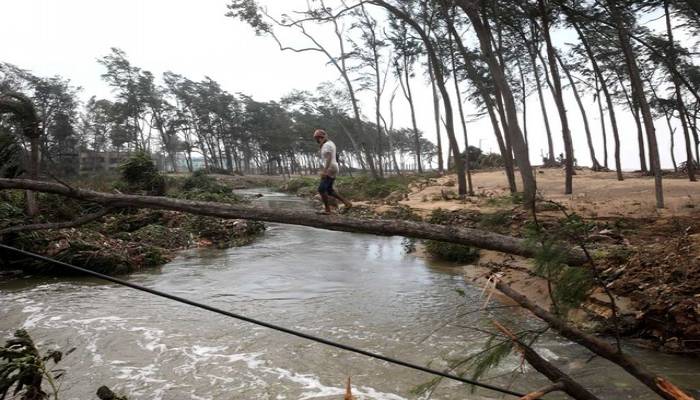 Farmland swamped in India after cyclone