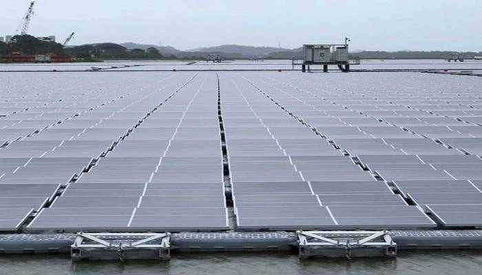 Singapore unveils one of the world's biggest floating solar panel farms