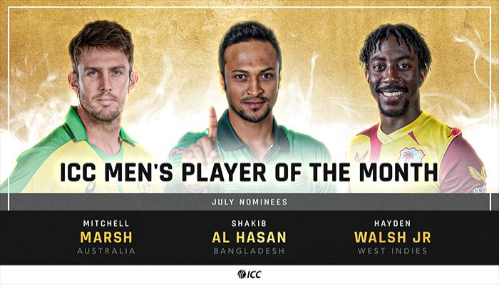 Shakib nominated for ICC player of the month in July