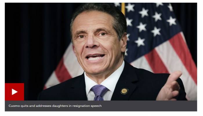 New York governor resigns in harassment scandal