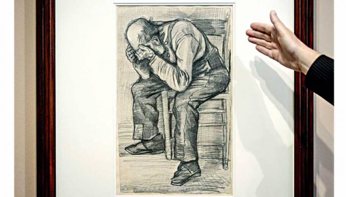 New Van Gogh drawing of old man discovered