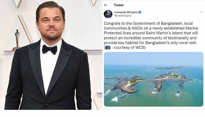 DiCaprio greets Bangladesh on new marine protected area around St Martin's
