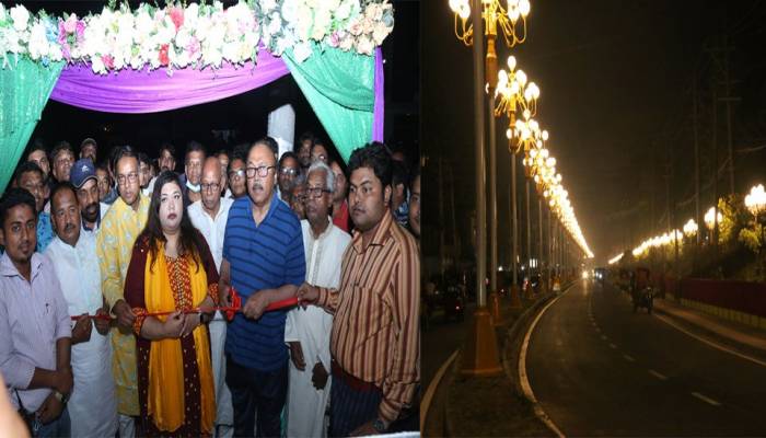 Another Rajshahi city street comes under illumination