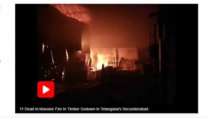 11 Bihar migrant workers burnt to death in huge godown fire in Telangana