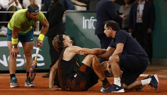 Zverev retires injured from French Open semi-final against Nadal