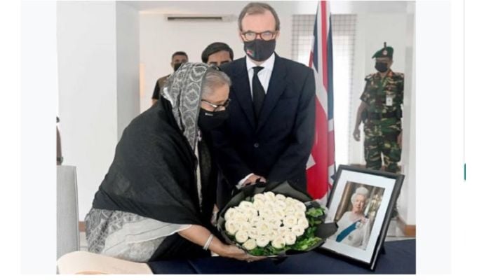 PM pays homage to Queen Elizabeth II, signs condolence book