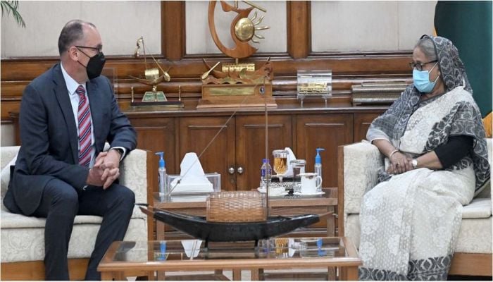 US envoy calls on PM, lauds Covid handling, vaccination in Bangladesh