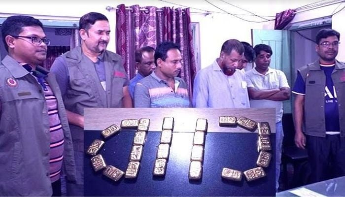 Five arrested with 24 gold bars in Hili