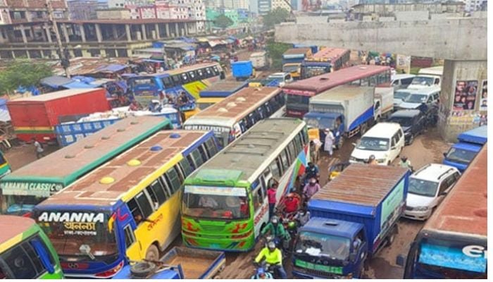 Dhaka-Mymensingh highway tailback extends to Banani