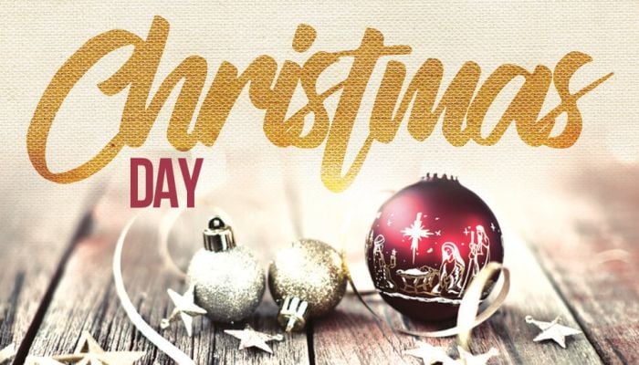 Christmas Day being celebrated 