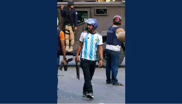 Shotgun-wielding man who wore Argentine jersey identified
