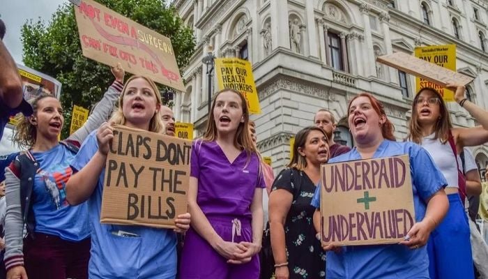 Largest nursing strike in UK history starts