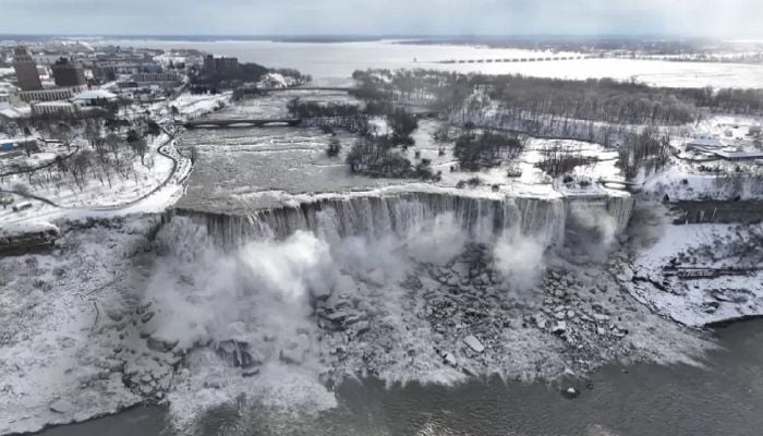 Niagara Falls transformed into frozen spectacle