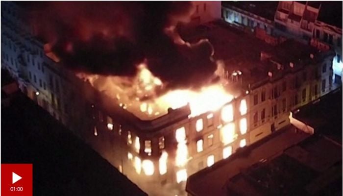 Peru protests: Historic building in Lima catches fire as protests continue