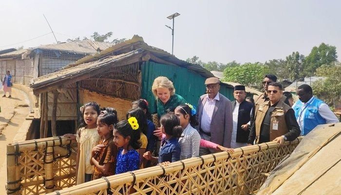 Belgium queen visits Kutupalong Rohingya camp in Cox's Bazar