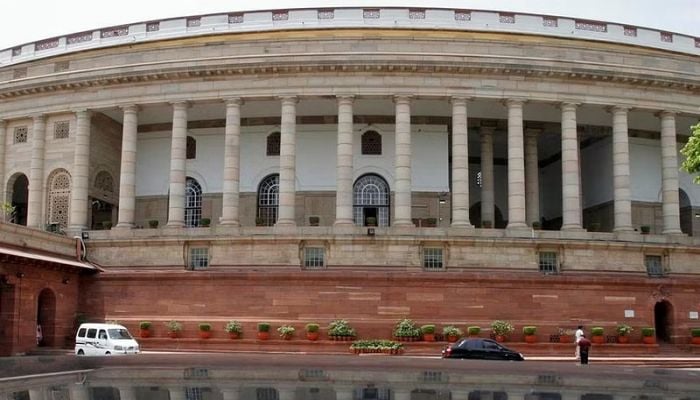 Indian opposition lawmakers shout anti-Adani slogans in parliament