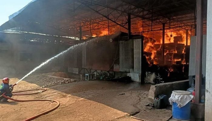Fire catches at Sitakunda cotton warehouse