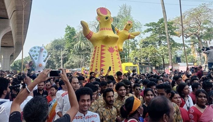 Mangal Shobhajatra 1430 brought out at DU