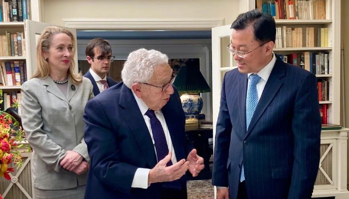 China's envoy to US congratulates Kissinger on 100th birthday