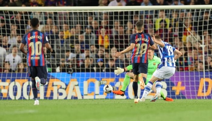 Real Sociedad earn crucial win at champions Barcelona