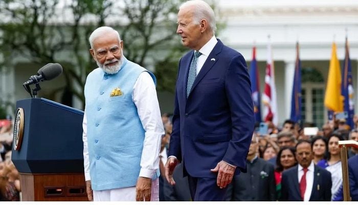 Biden and  Modi hail 'defining' US-India partnership