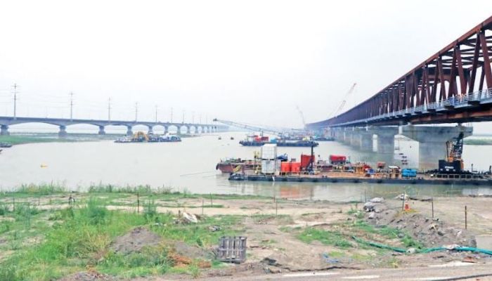 62% work on Bangabandhu Railway Bridge completed