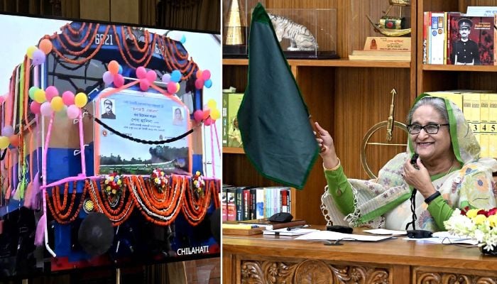 PM inaugurates new train on Chilahati-Dhaka route