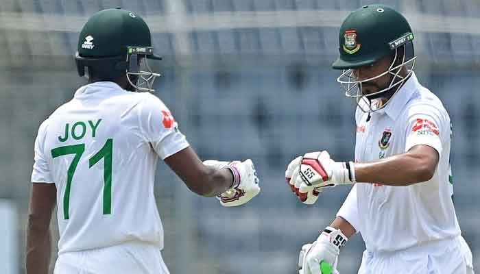 Bangladesh dominates as Shanto hits century