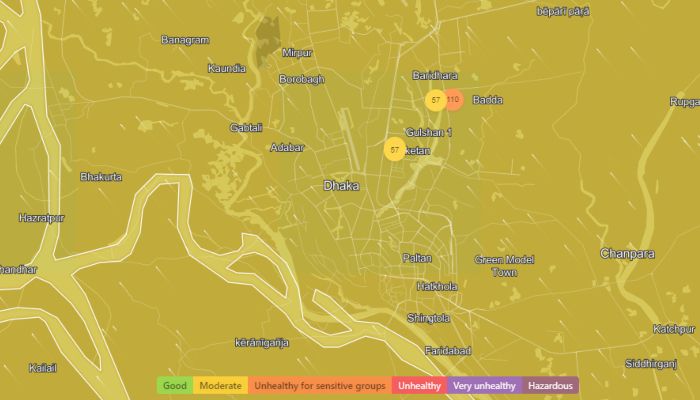 Dhaka air quality 'moderate' on Sunday morning
