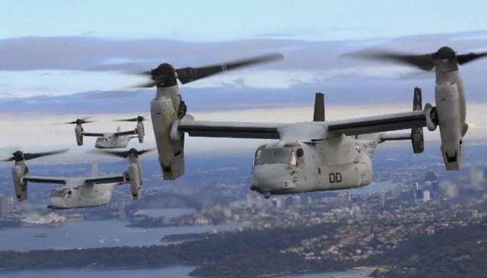 US military aircraft, with 20 on board, crashes in Australia