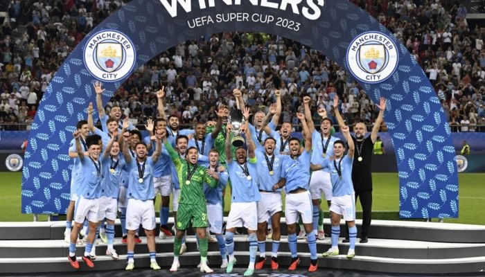 Guardiola eyes full house of Man City trophies after Super Cup success